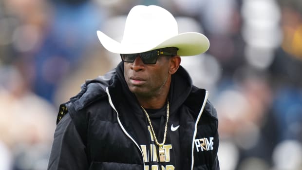 Colorado Buffaloes head coach Deion Sanders at a college football game